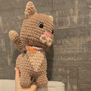 Adorable Brown Stuffed Cat Toy